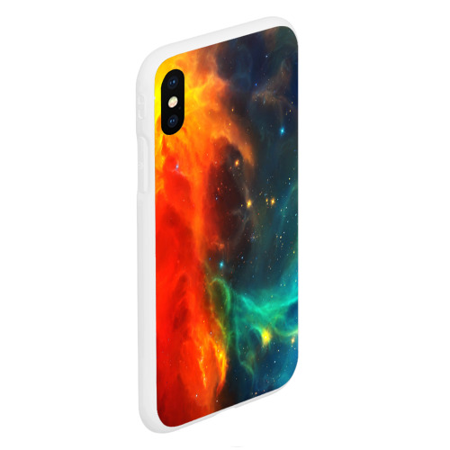 Чехол для iPhone XS Max матовый Битва космоса, цвет белый - фото 3