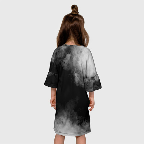 Детское платье 3D с принтом Hollywood Undead, вид сзади #2