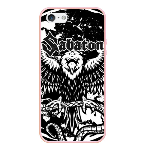 Чехол для iPhone 5/5S матовый Sabaton, цвет светло-розовый