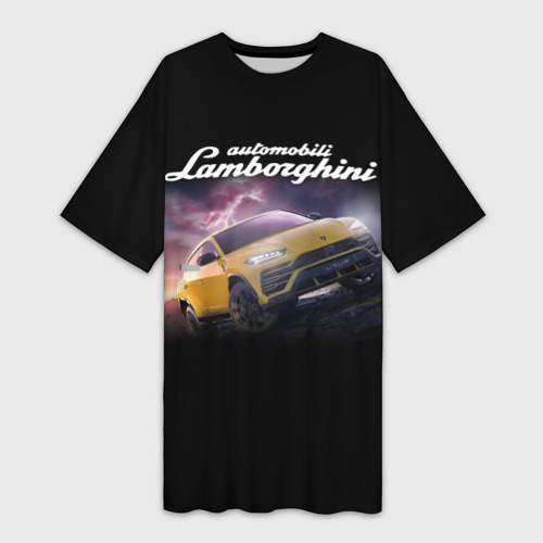 Платье-футболка 3D Lamborghini Urus Ламба Урус, цвет 3D печать