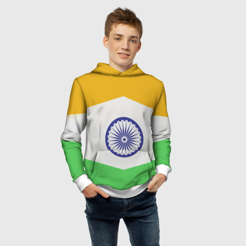Детская толстовка 3D Индия India, цвет белый - фото 6