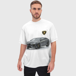Мужская футболка oversize 3D Lamborghini Mansory Ламборгини - фото 2