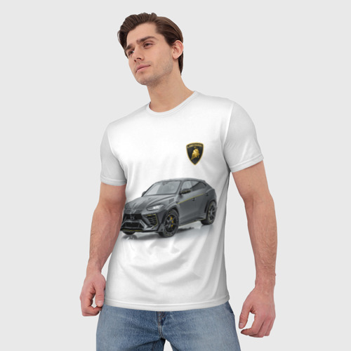 Мужская футболка 3D с принтом Lamborghini Mansory, фото на моделе #1