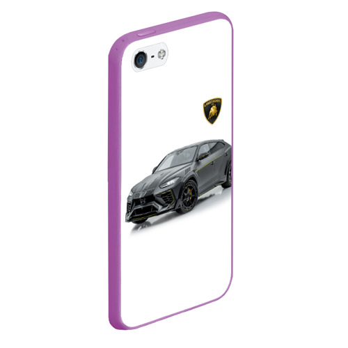 Чехол для iPhone 5/5S матовый Lamborghini Mansory Ламборгини, цвет фиолетовый - фото 3