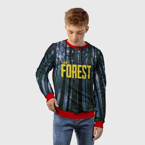 Детский свитшот 3D с принтом THE FOREST, фото на моделе #1