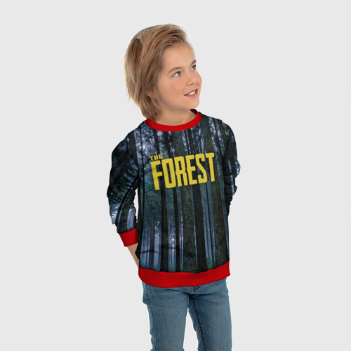 Детский свитшот 3D с принтом THE FOREST, вид сбоку #3