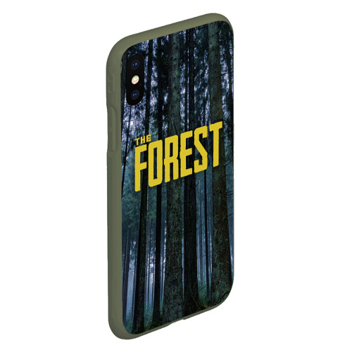 Чехол для iPhone XS Max матовый с принтом THE FOREST, вид сбоку #3