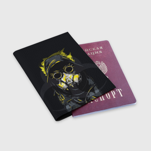 Обложка для паспорта матовая кожа Pandemia, цвет черный - фото 3