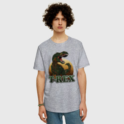 Мужская футболка хлопок Oversize T-Rex - фото 2