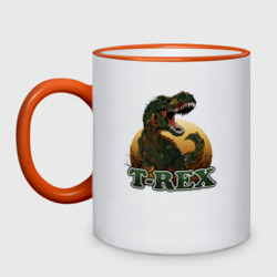 Кружка двухцветная T-Rex