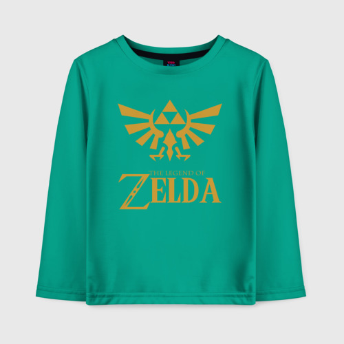 Детский лонгслив хлопок The legend of Zelda, цвет зеленый