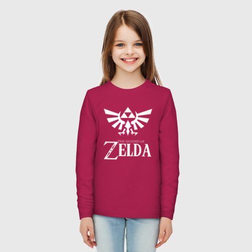 Детский лонгслив хлопок The legend of Zelda, цвет маджента - фото 5