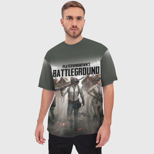 Мужская футболка oversize 3D PUBG, цвет 3D печать - фото 3