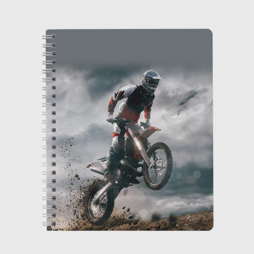 Тетрадь Мотокросс КТМ motocross KTM +спина