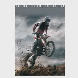 Скетчбук Мотокросс КТМ motocross KTM +спина