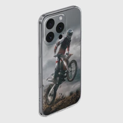Чехол для iPhone 16 Pro Max силиконовый с защитой камеры Мотокросс КТМ motocross KTM +спина - фото 2