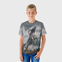 Детская футболка 3D Мотокросс КТМ motocross KTM +спина - фото 2