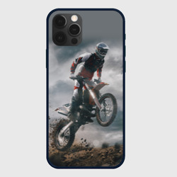 Чехол для iPhone 12 Pro Мотокросс КТМ motocross KTM +спина