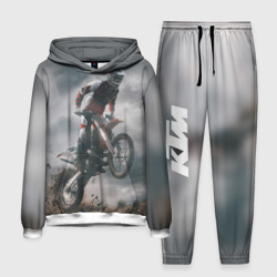 Мужской костюм с толстовкой 3D Мотокросс КТМ motocross KTM +спина