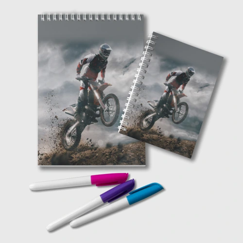 Блокнот Мотокросс КТМ motocross KTM +спина
