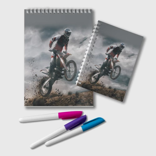 Блокнот Мотокросс КТМ motocross KTM +спина