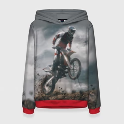 Женская толстовка 3D Мотокросс КТМ motocross KTM +спина