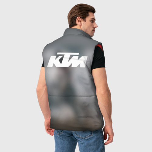 Мужской жилет утепленный 3D Мотокросс КТМ motocross KTM +спина, цвет красный - фото 4