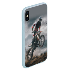 Чехол для iPhone XS Max матовый Мотокросс КТМ motocross KTM +спина - фото 2