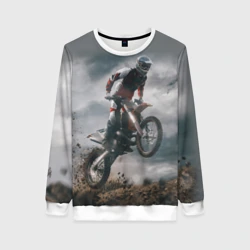 Женский свитшот 3D Мотокросс КТМ motocross KTM +спина