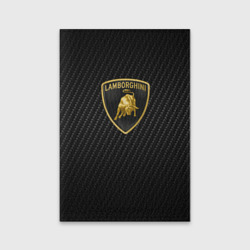 Обложка для паспорта матовая кожа Lamborghini logo n carbone