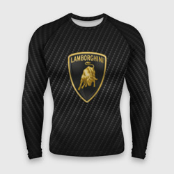 Мужской рашгард 3D Lamborghini logo n carbone