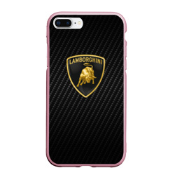 Чехол для iPhone 7Plus/8 Plus матовый Lamborghini logo n carbone