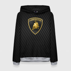 Женская толстовка 3D Lamborghini logo n carbone