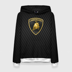 Женская толстовка 3D Lamborghini logo n carbone