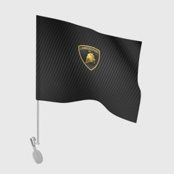 Флаг для автомобиля Lamborghini logo n carbone