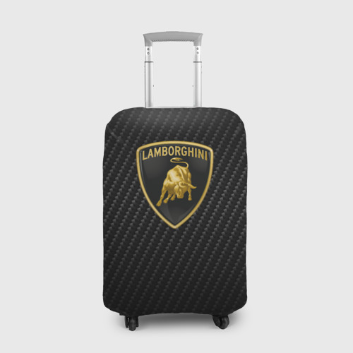 Чехол для чемодана 3D Lamborghini logo n carbone, цвет 3D печать