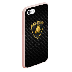 Чехол для iPhone 5/5S матовый Lamborghini logo n carbone - фото 2