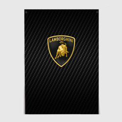 Постер Lamborghini logo n carbone