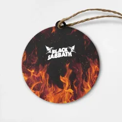 Деревянная игрушка круг Black Sabbath