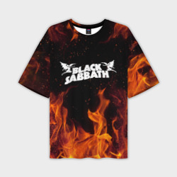 Мужская футболка oversize 3D Black Sabbath