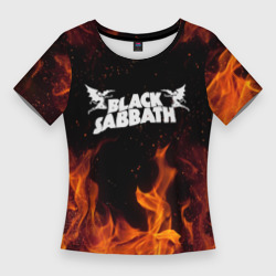 Женская футболка 3D Slim Black Sabbath