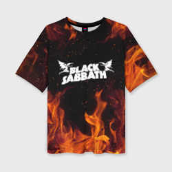 Женская футболка oversize 3D Black Sabbath