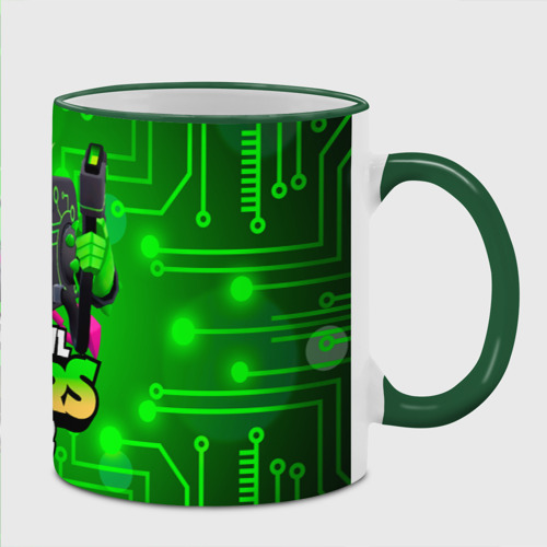 Кружка с полной запечаткой Brawl Stars Virus 8-Bit, цвет Кант зеленый