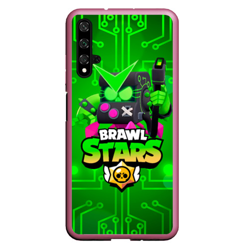 Чехол для Honor 20 Brawl Stars Virus 8-Bit, цвет малиновый