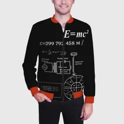 Мужской бомбер 3D Электродинамика - фото 2
