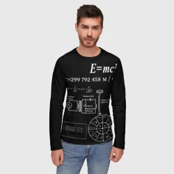 Мужской лонгслив 3D Электродинамика - фото 2
