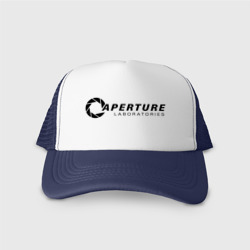 Кепка тракер с сеткой Aperture Science логотип