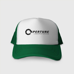 Кепка тракер с сеткой Aperture Science логотип