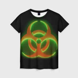 Женская футболка 3D Biohazard Neon