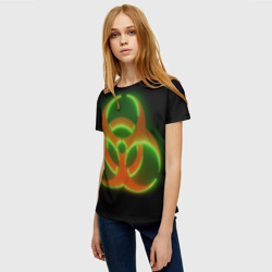Женская футболка 3D Biohazard Neon - фото 2